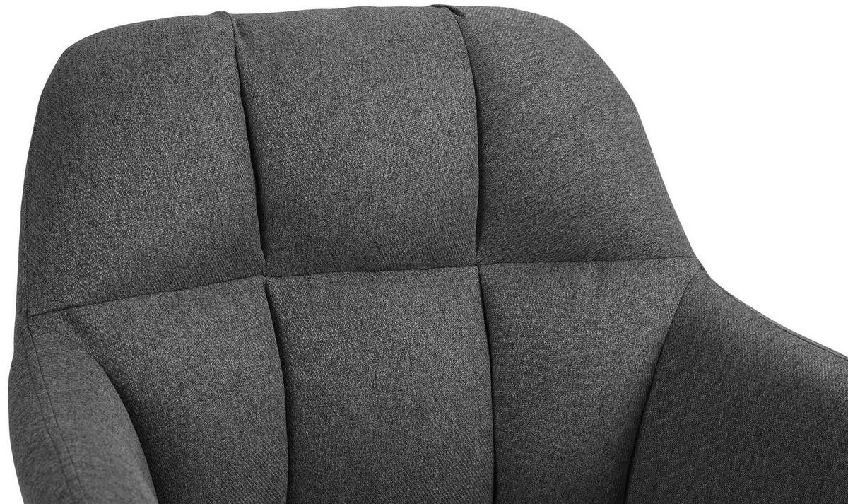 BARHOCKER Stoff dunkelgrau - Chromfarben/Dunkelgrau, Textil (57/97/59cm) - CLP