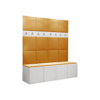 GARDEROBEN-SET Orion V - Weiß/Orange, Holzwerkstoff/Kunststoff (168/186/46cm) - MIRJAN24