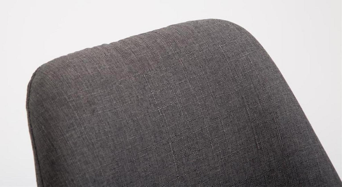 BARHOCKER 2er Set Stoff dunkelgrau - Eukalyptusholzfarben/Dunkelgrau, Holz/Textil (48/112/56cm) - CLP