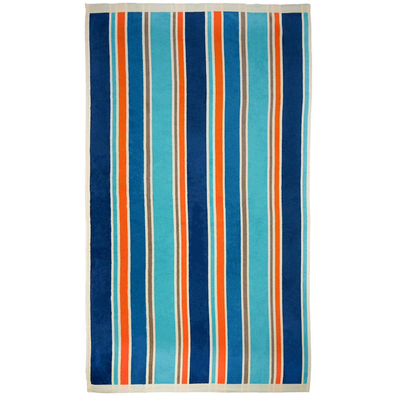 STRANDTUCH Frottee Samt Jacquard Blau 100x175 470g/m² - Zamora - Blau, Textil (100/175cm) - LE COMPTOIR DE LA PLAGE