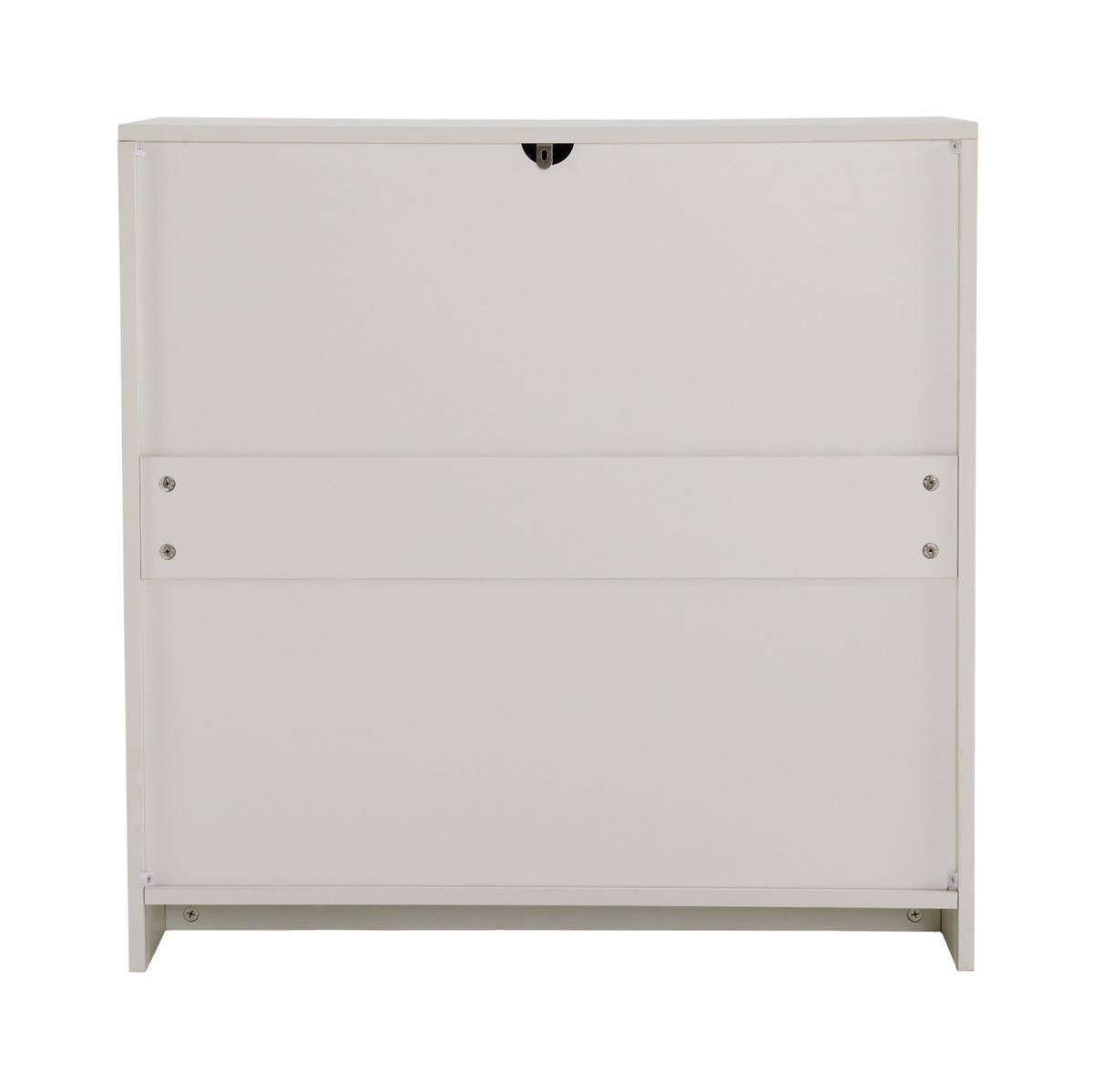 KOMMODE in Weiß mit Bogenmuster und goldenen Griffen, 80/40/80 cm, Weiß - Weiß, Holzwerkstoff (80/80/40cm) - Redom