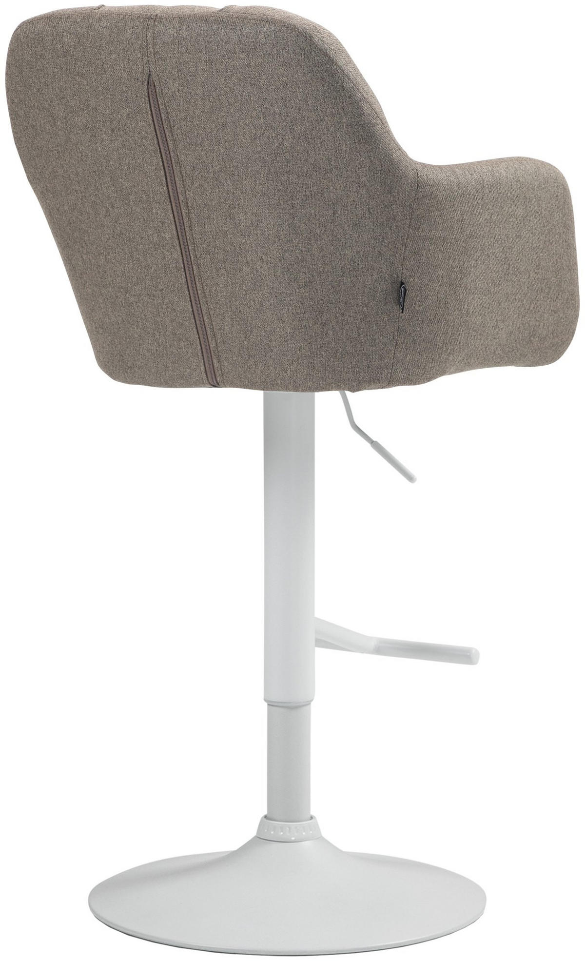 BARHOCKER Stoff taupe - Taupe/Weiß, Textil (57/97/59cm) - CLP