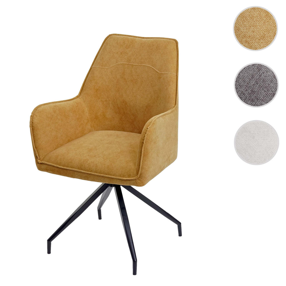 ESSZIMMERSTUHL Gelb - Gelb, Textil (59/91/60cm) - MCW