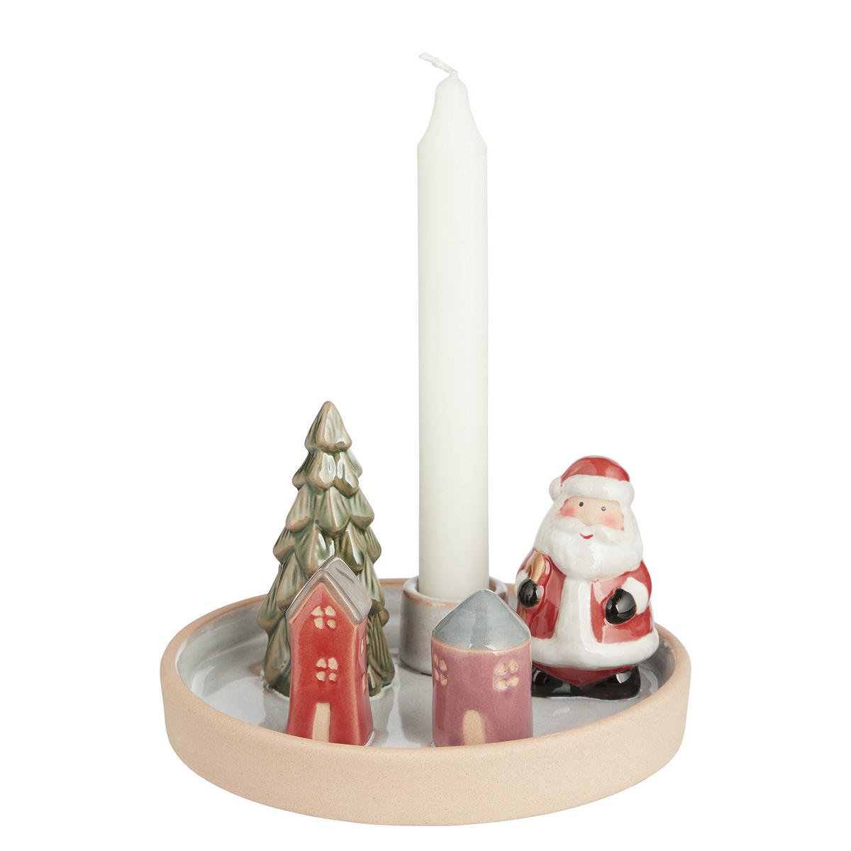 KERZENHALTER Winter Village - Multicolor, Keramik (15/9/15cm) - Butlers
