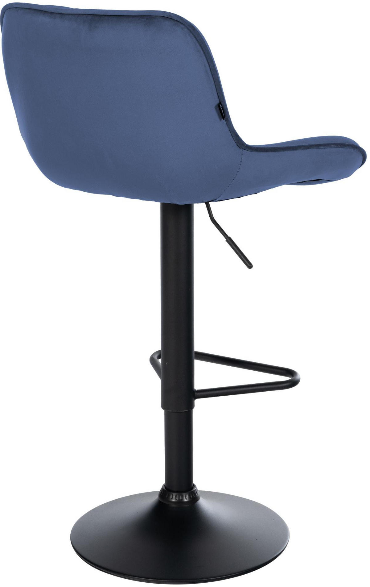 BARHOCKER Samt Blau - Blau/Schwarz, Textil/Metall (50/84/52cm) - CLP