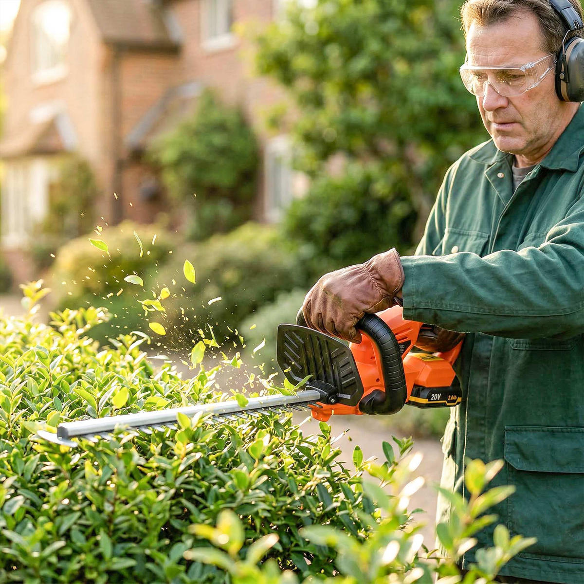 HECKENSCHERE ABS 65Mn Orange - Orange, Kunststoff (19/17/94cm) - Outsunny