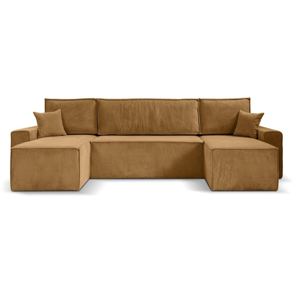 WOHNLANDSCHAFT Hektor U mit Schlaffunktion gelb - Gelb, Textil (318/94/152cm) - Beautysofa