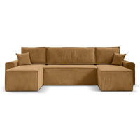WOHNLANDSCHAFT Hektor U mit Schlaffunktion gelb - Gelb, Textil (318/94/152cm) - Beautysofa