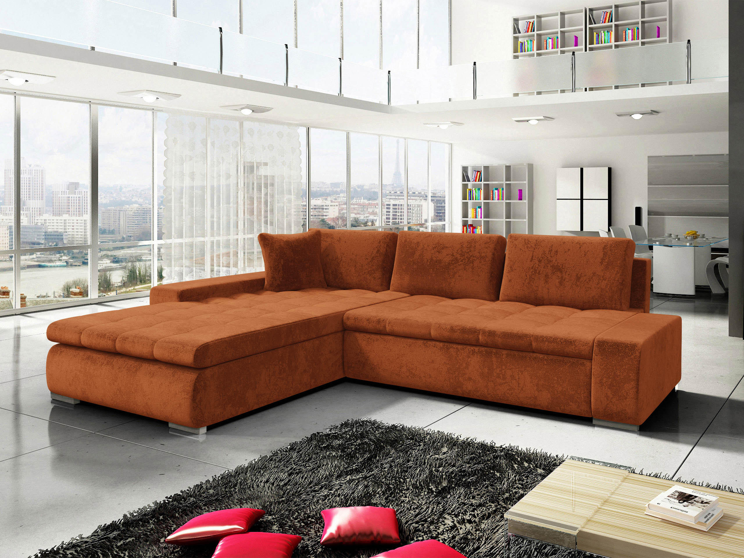 ECKSOFA Orkan - Bronzefarben, Holz/Textil (302/213cm) - MIRJAN24