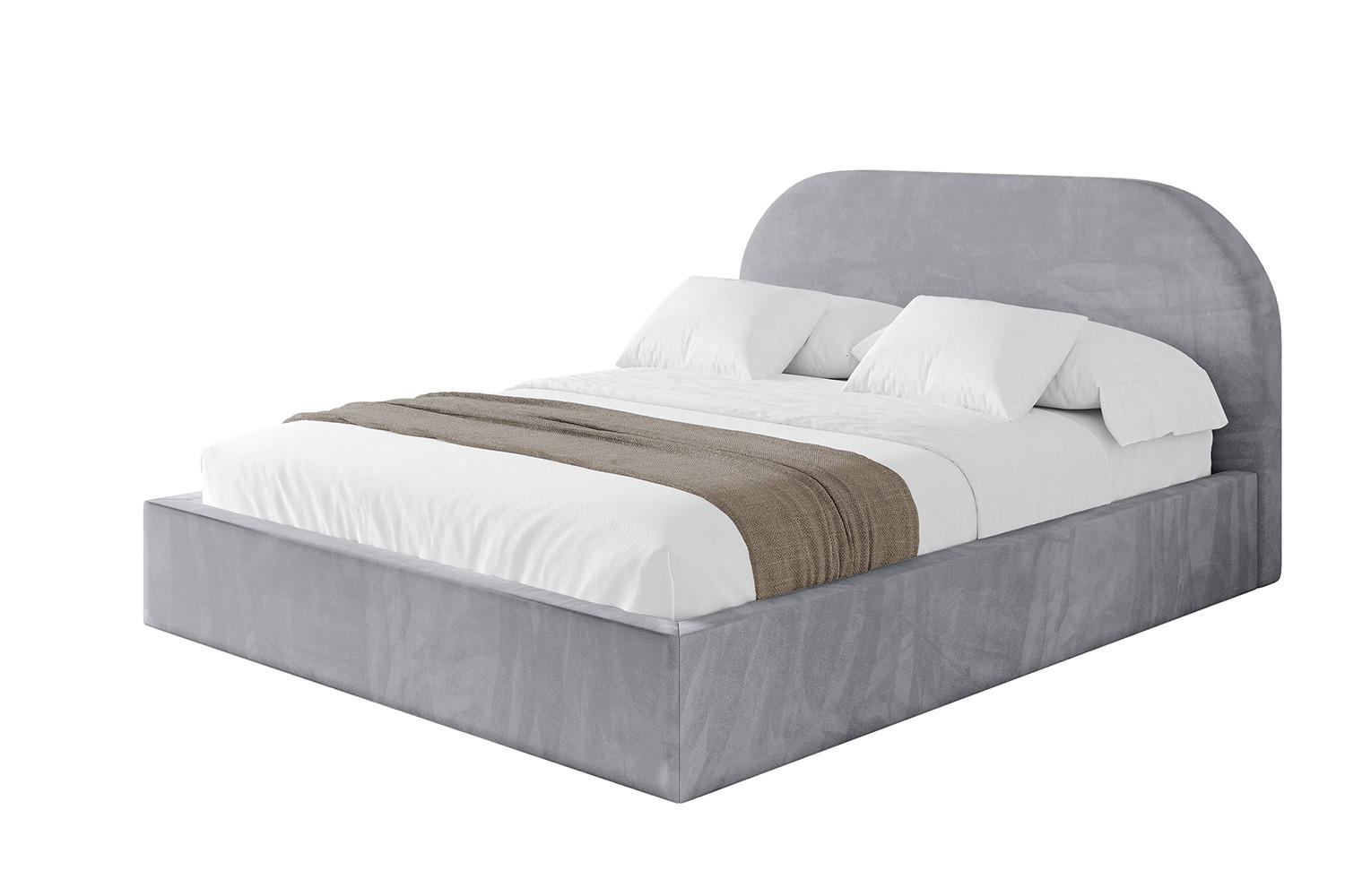 POLSTERBETT mit Bettkasten und Lattenrost, Bett mit Matratze H3/H4 - TIVON 180x200 Hellgrau - Hellgrau, Holzwerkstoff/Textil (180/200cm) - ALTDECOR