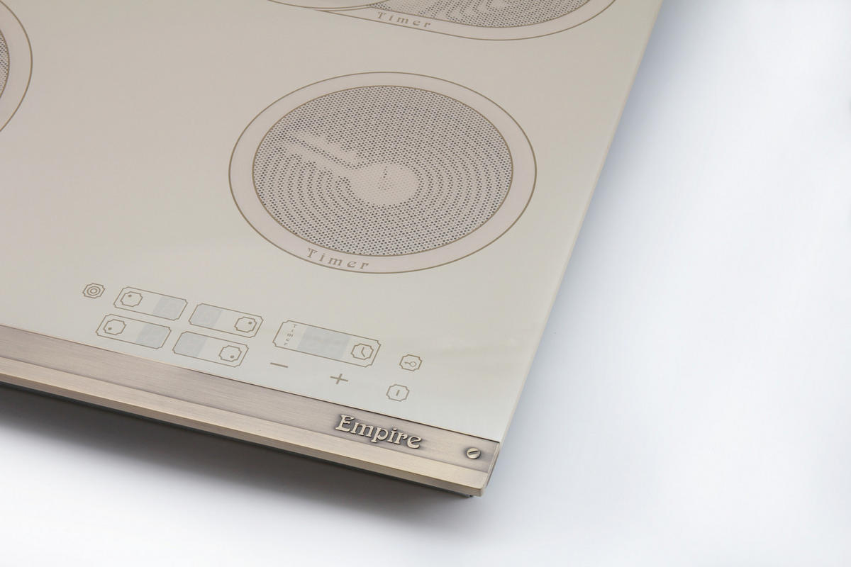 BACKOFEN-SET Elektro Backofen 60 cm EH 6355 ElfEm+KCT 6185 ElfEm Glaskeramik Kochfeld 60 cm Creme - Creme, Metall (59.4/59.4/57.5cm) - Kaiser Küchengeräte