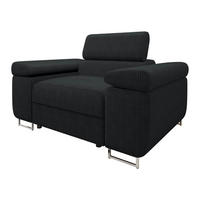 SESSEL Torezio Cord - Schwarz, Holz/Textil (134/90/102cm) - MIRJAN24