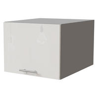 AUFSATZSCHRANK Essen W6B/45 Weiß Hochglanz / Grau Matt 45 / 59 / 36cm - Weiß Hochglanz/Grau, Holz/Holzwerkstoff (45/36/59cm) - Feldmann-Wohnen