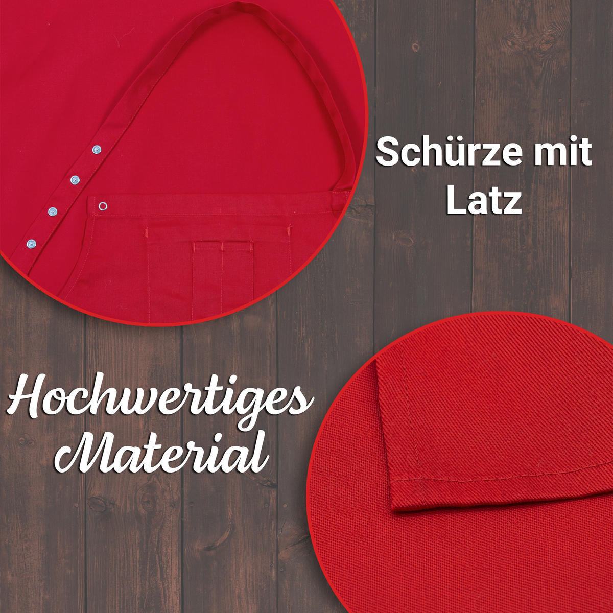 SCHÜRZE , 80x100 cm, 65% Baumwolle, 35% Polyester, Rot - Rot, Textil (80/100cm) - Zollner