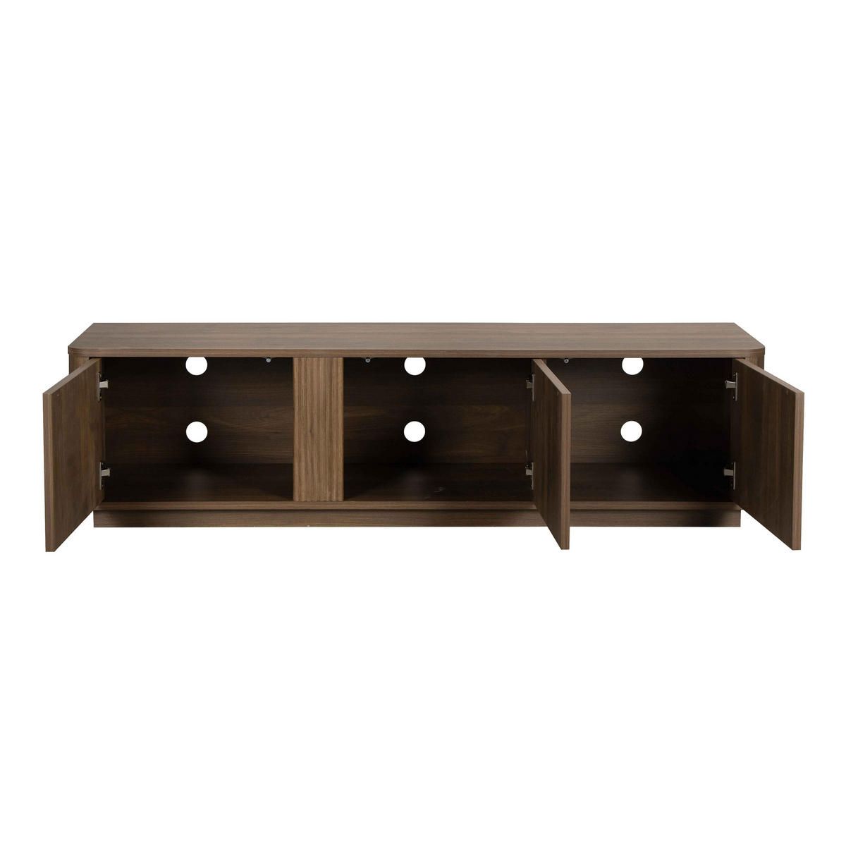 TV-MÖBEL, dunkle Holzoptik - Braun, Holz (150/40/40cm) - Oviala