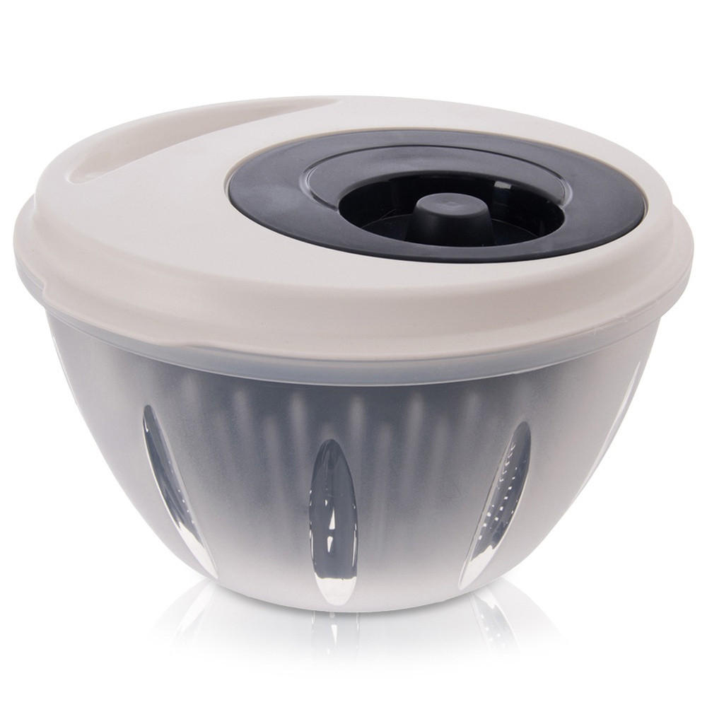 SALATSCHLEUDER ELA Grau Weiß 4,5 l - Transparent, Kunststoff (25.5/14.5cm) - Orion 