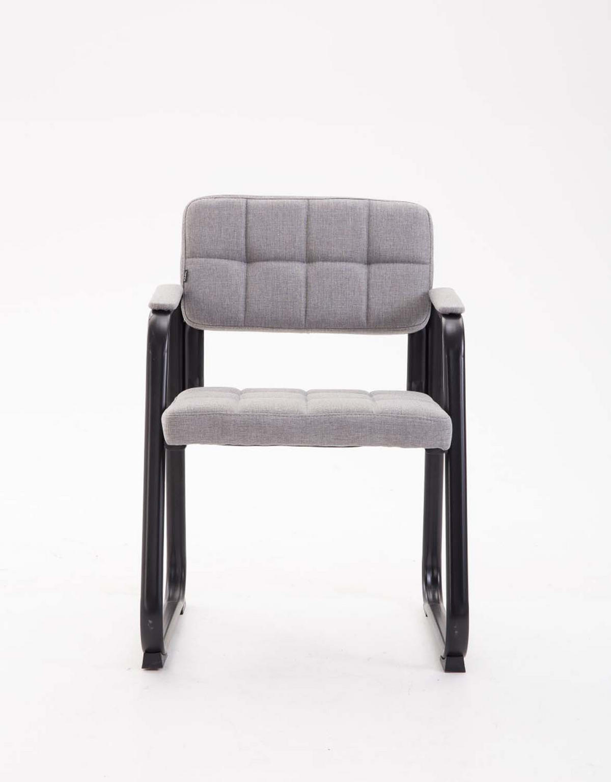 ARMLEHNENSTUHL Stoff hellgrau - Hellgrau, Textil/Metall (59/84/58cm) - CLP