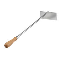 ASCHEKRATZER - Silberfarben, Holz/Metall (11/4.5/58.5cm) - Relaxdays