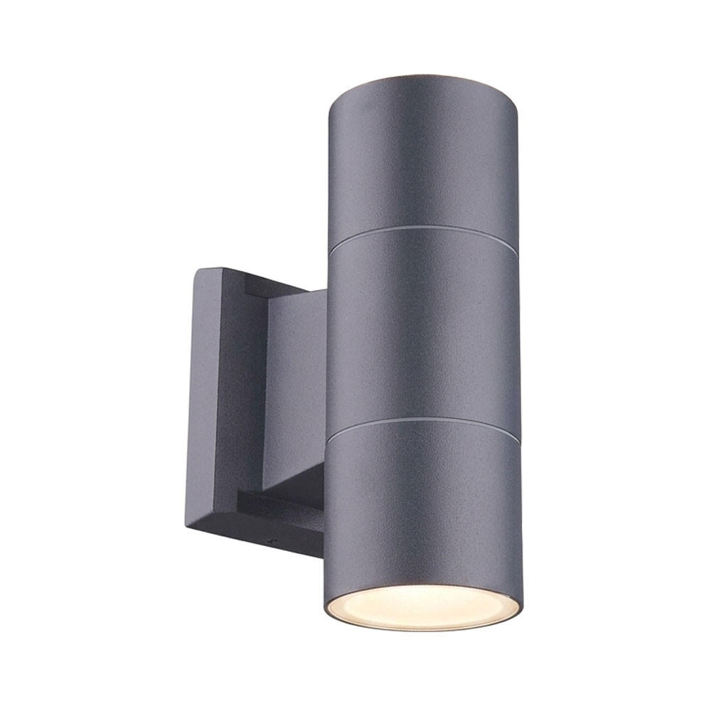 AUSSEN-WANDLEUCHTE Aluminium Anthrazit Up Down - Anthrazit, Glas (6/16/11.5cm)