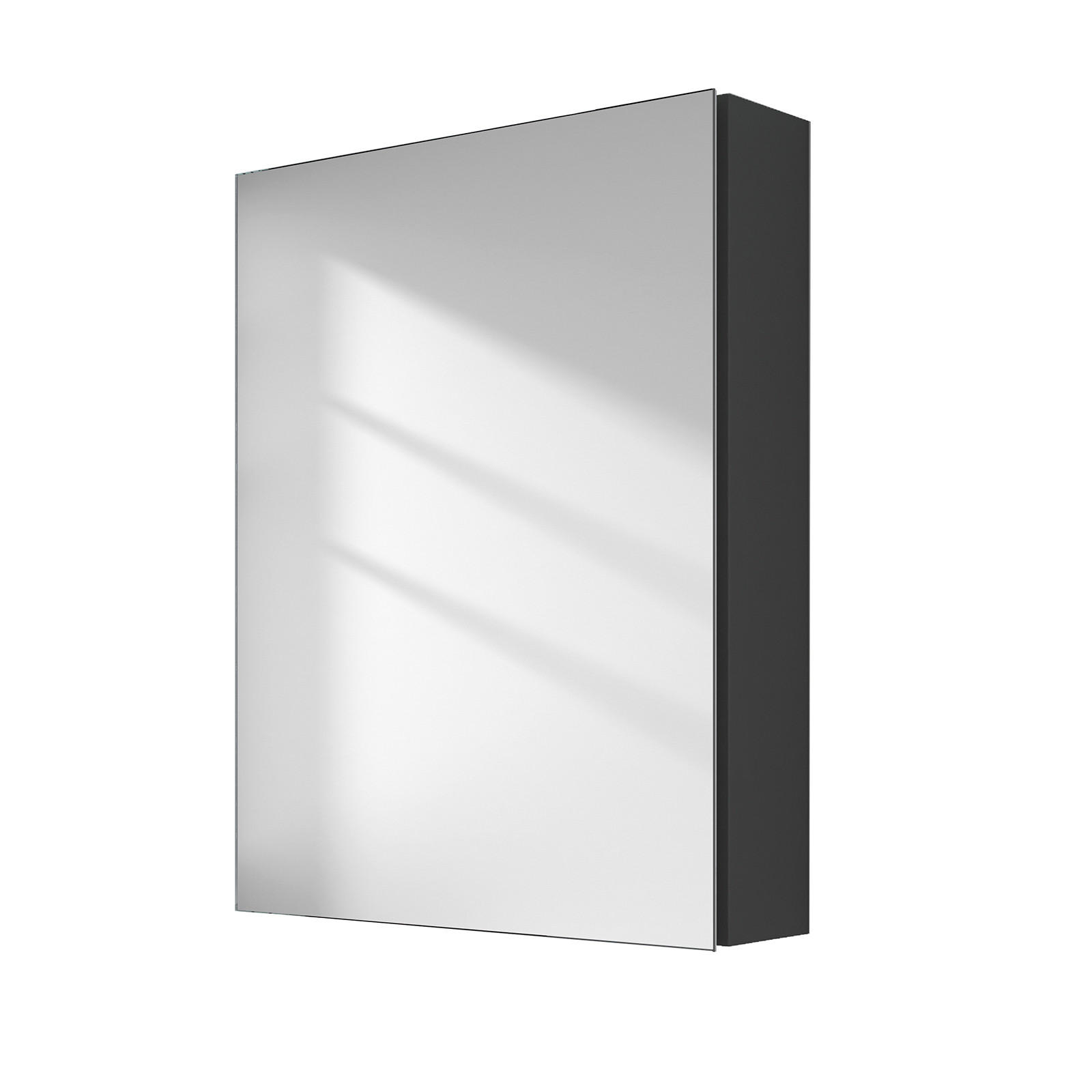 SPIEGELSCHRANK Schwarz 65/50/14,5 cm - Schwarz, Metall (50/65/65cm) - EMKE