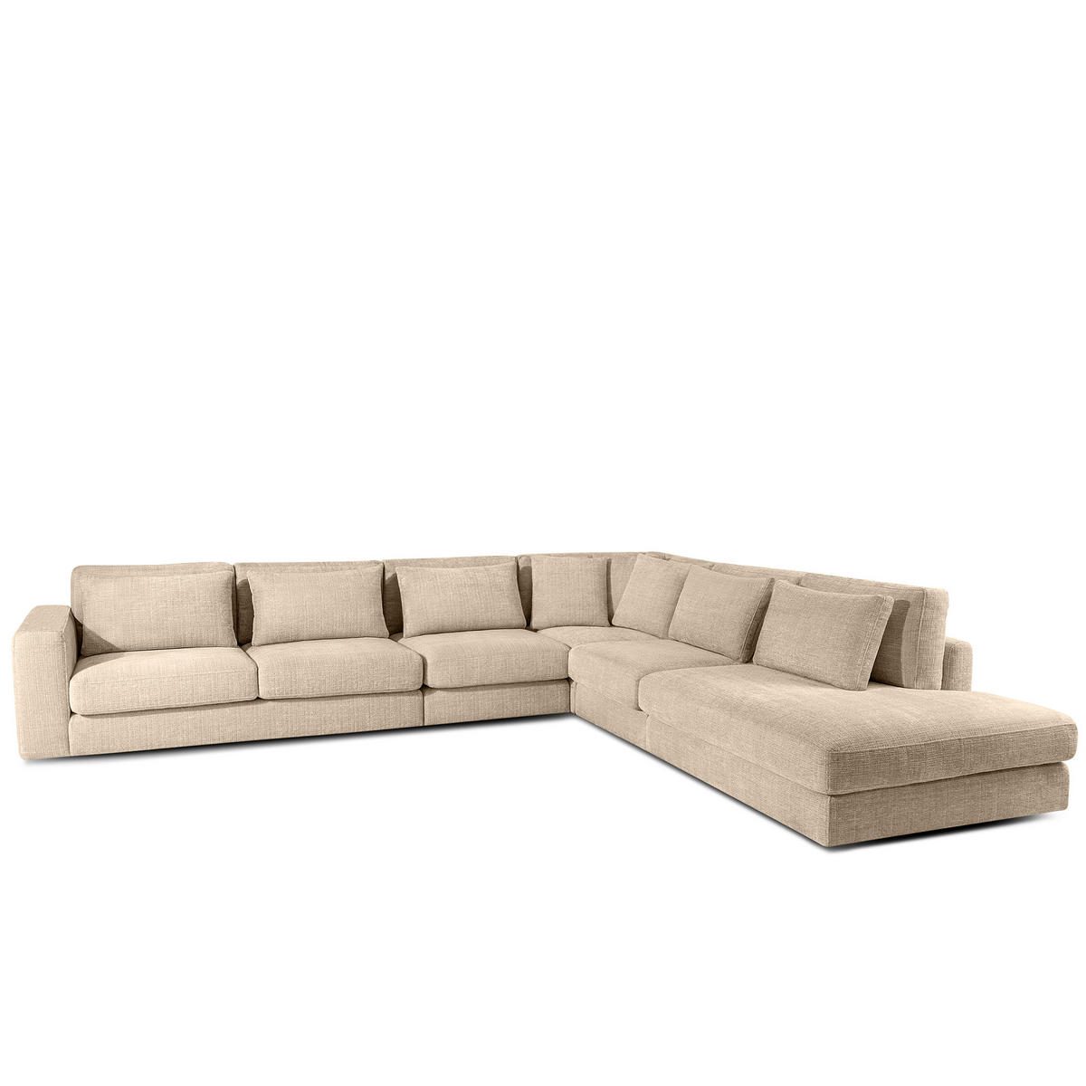 ECKSOFA XL rechts VERUS - Beige, Holz/Holzwerkstoff (377/328cm) - KONSIMO®