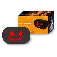 HALLOWEEN-SOUNDBOX - gruselige Geräusche mit roten LEDs und Bewegungsmelder, Akku wiederaufladbar, ideal für Partys - Weiß, Kunststoff (4.6/13.6/8cm) - Northpoint