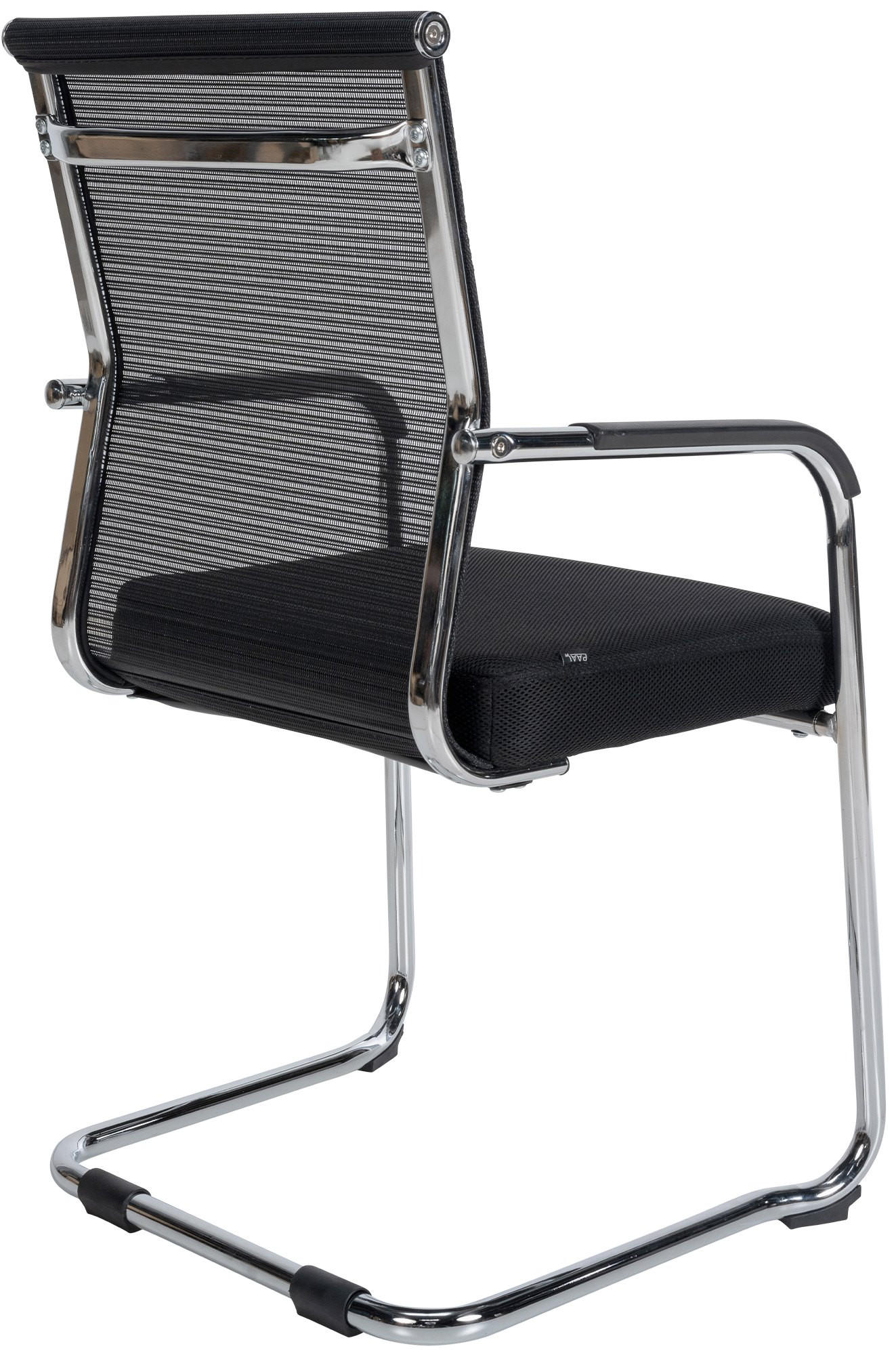 SCHWINGSTUHL 2er Set Stoff chrom - Chromfarben/Schwarz, Textil/Metall (55/95/51cm) - CLP
