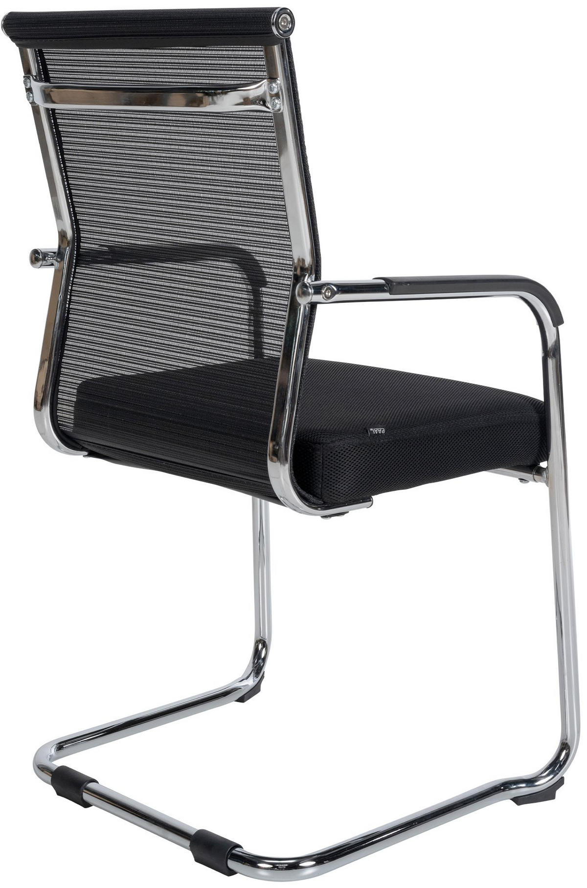 SCHWINGSTUHL 2er Set Stoff chrom - Chromfarben/Schwarz, Textil/Metall (55/95/51cm) - CLP