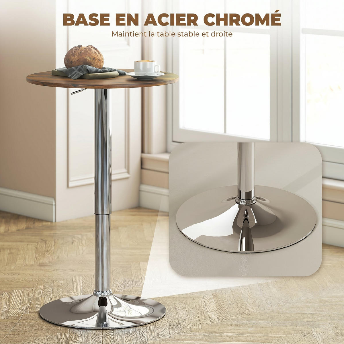 BARTISCH Braun 1 Stück - Braun, Metall (60/60/93cm) - GiPP