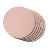 COOKINGLIFE Tischsets - Doppelseitig - Veganes Leder - Grau / Rosa ø 38 cm - 6 Stück - Pink, Kunststoff (38cm) - Cookinglife