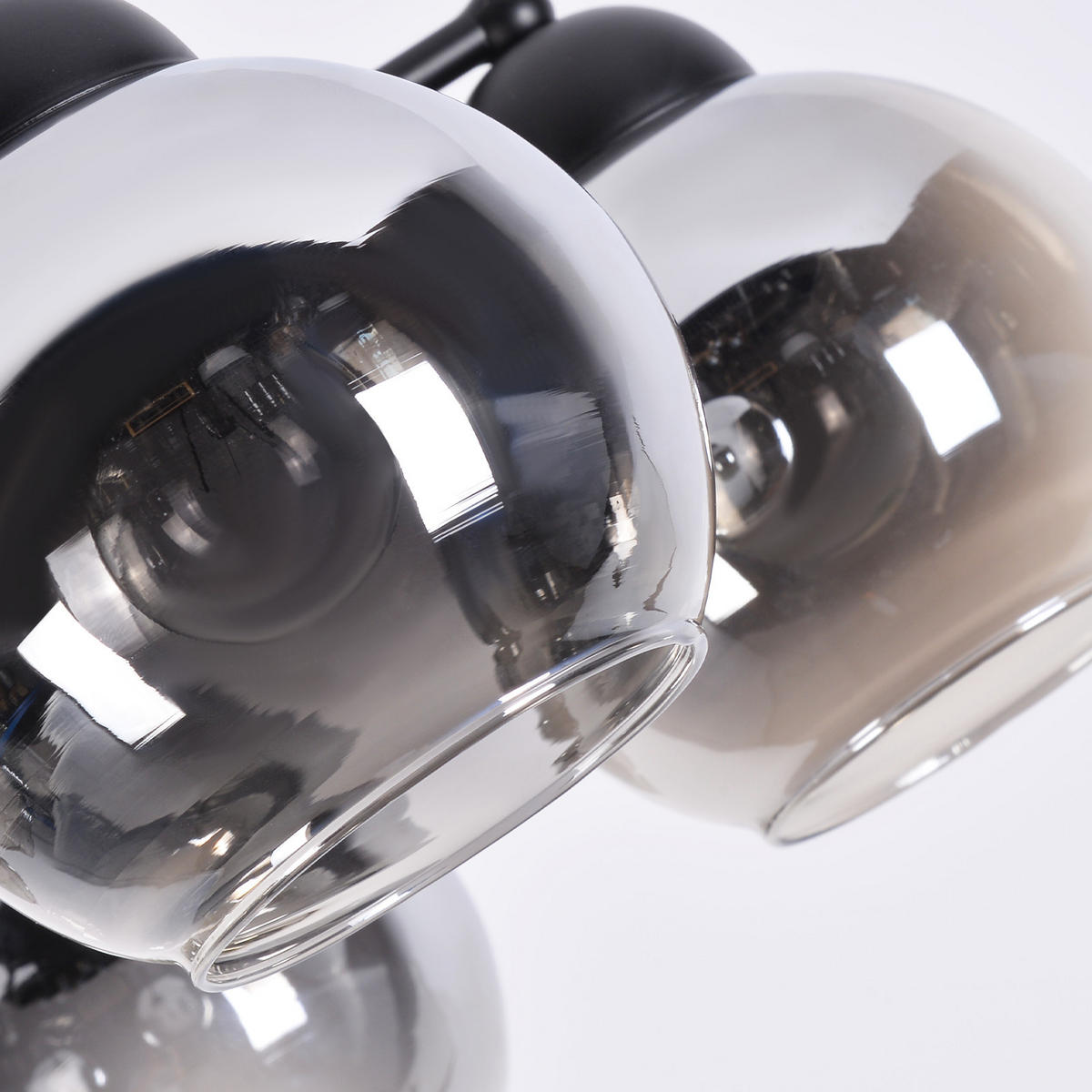 DECKENLEUCHTE Nilsa 38/38/25.6 cm - Schwarz, Glas (25.6/38/38cm) - ZMH