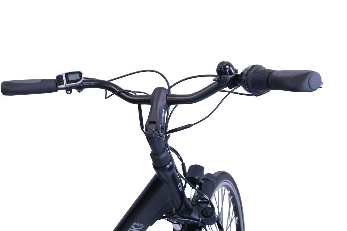 E-CITY Wave E-Bike Schwarz 7 Gang 28 Zoll Gr:46cm - Schwarz, Metall (46cm) - Hawk Bikes