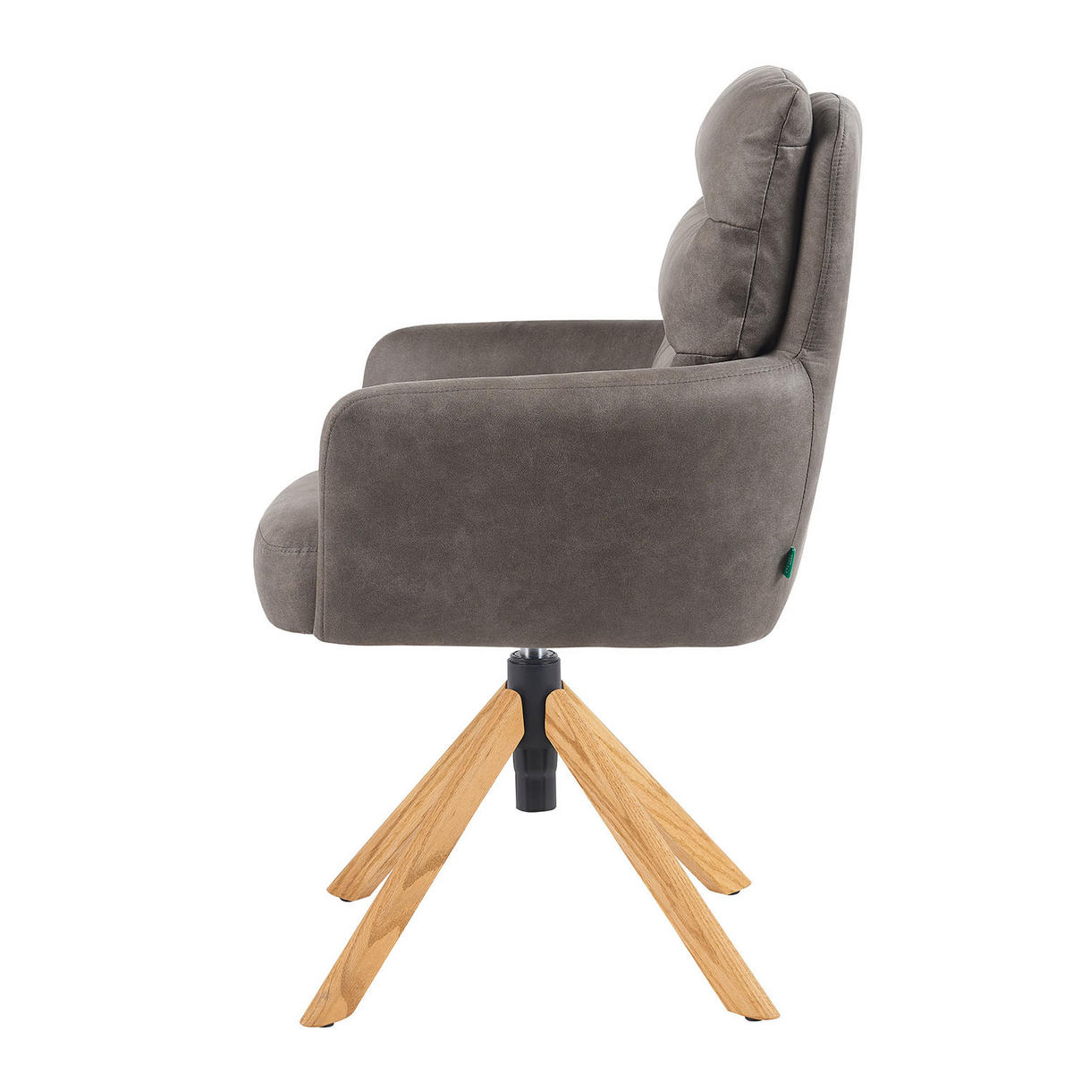 BÜROSTUHL Mika-Tesa - Honigeiche/Taupe, Eichenholz/Holz (59/95/66cm) - DUBI Möbel
