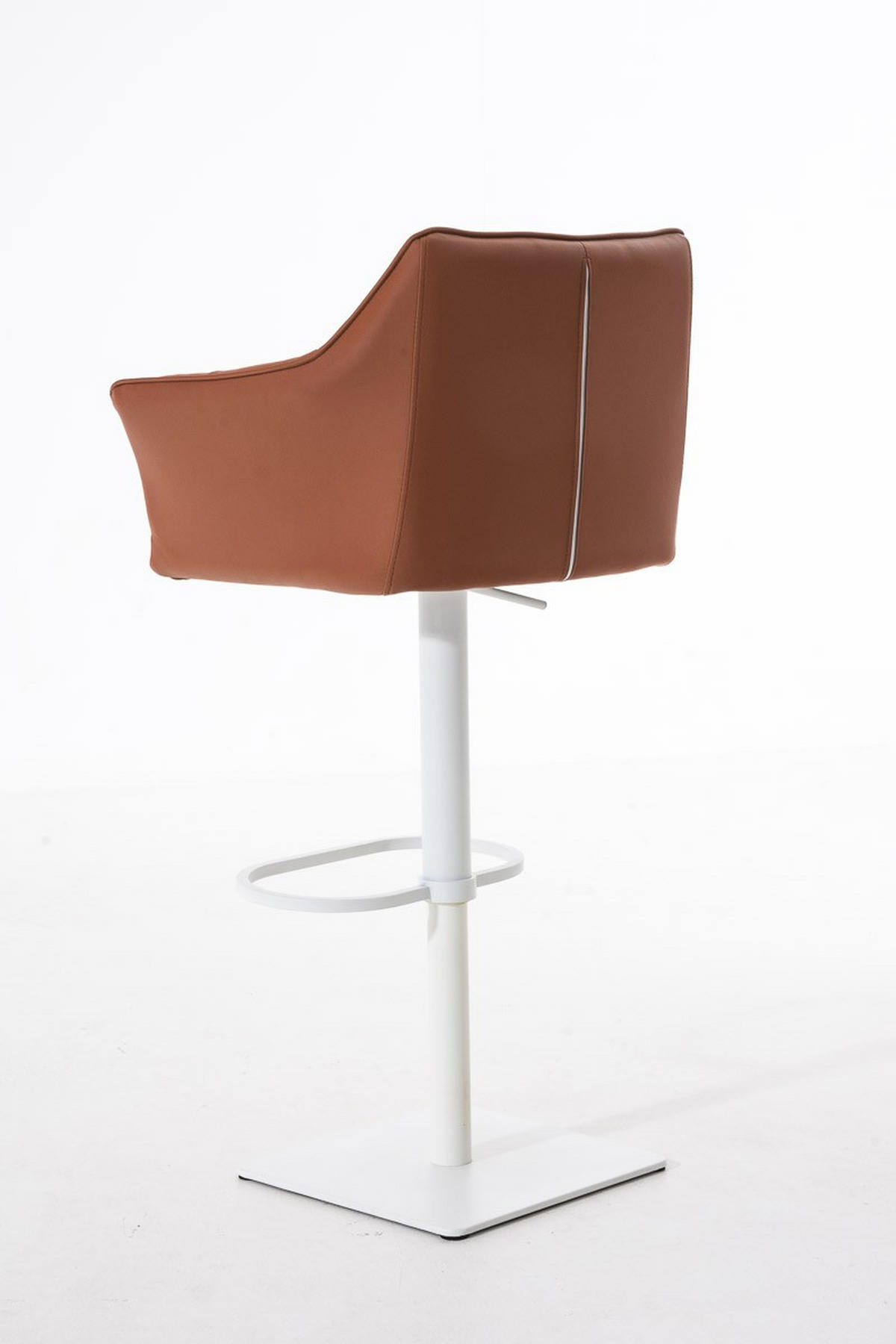 BARHOCKER Damaso 88x64x45 cm hellbraun - Hellbraun, Leder (64/88/45cm) - furnicato
