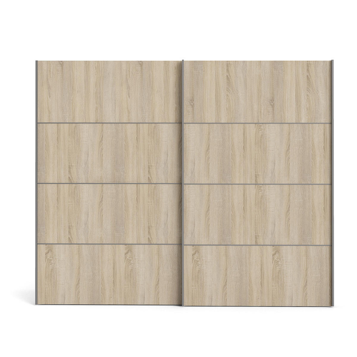 SCHWEBETÜRENSCHRANK Eiche Dekor - Beige, Holzwerkstoff (243/202/64cm) - ebuy24