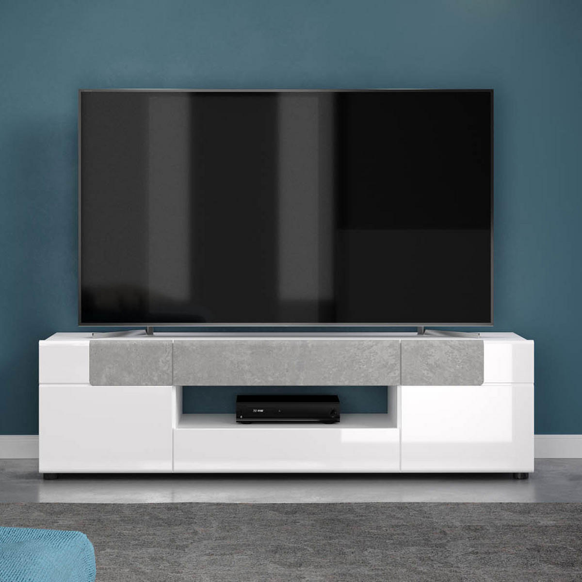 TV-BÄNK Tokyo 153 x 44 x 43 cm – vit - Vit, Träbaserade material (153/43/44cm) - ebuy24