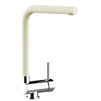 VORFENSTER-KÜCHENARMATUR, Umklappbar 6 CM, Verchromt und Sand Granit, 360° schwenkbar - Sandfarben, Metall (20/31.3/20cm) - VIZIO