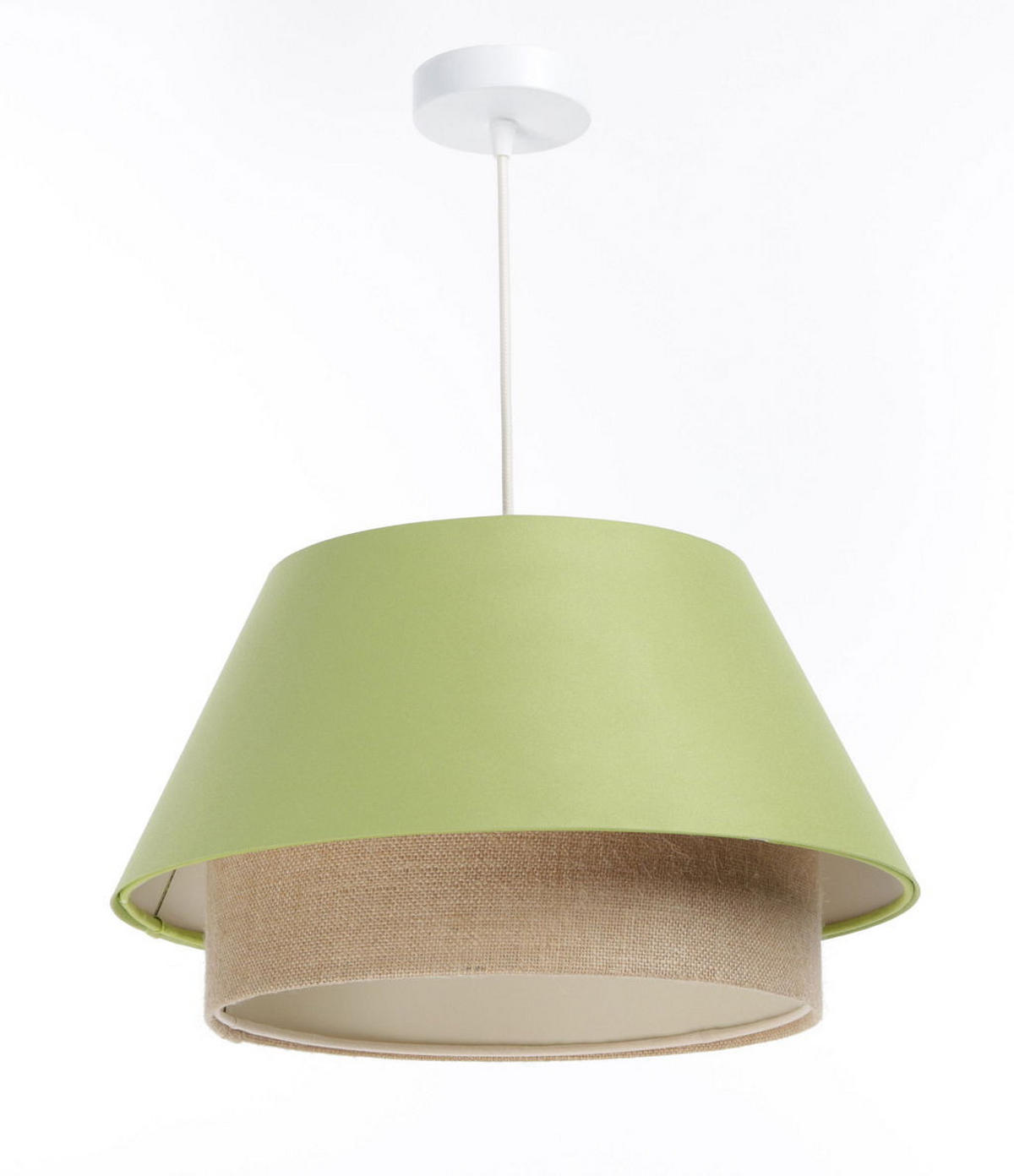 HÄNGELEUCHTE Grün 40/24 cm - Beige/Grün, Kunststoff (40/1.3/24cm) - ONZENO