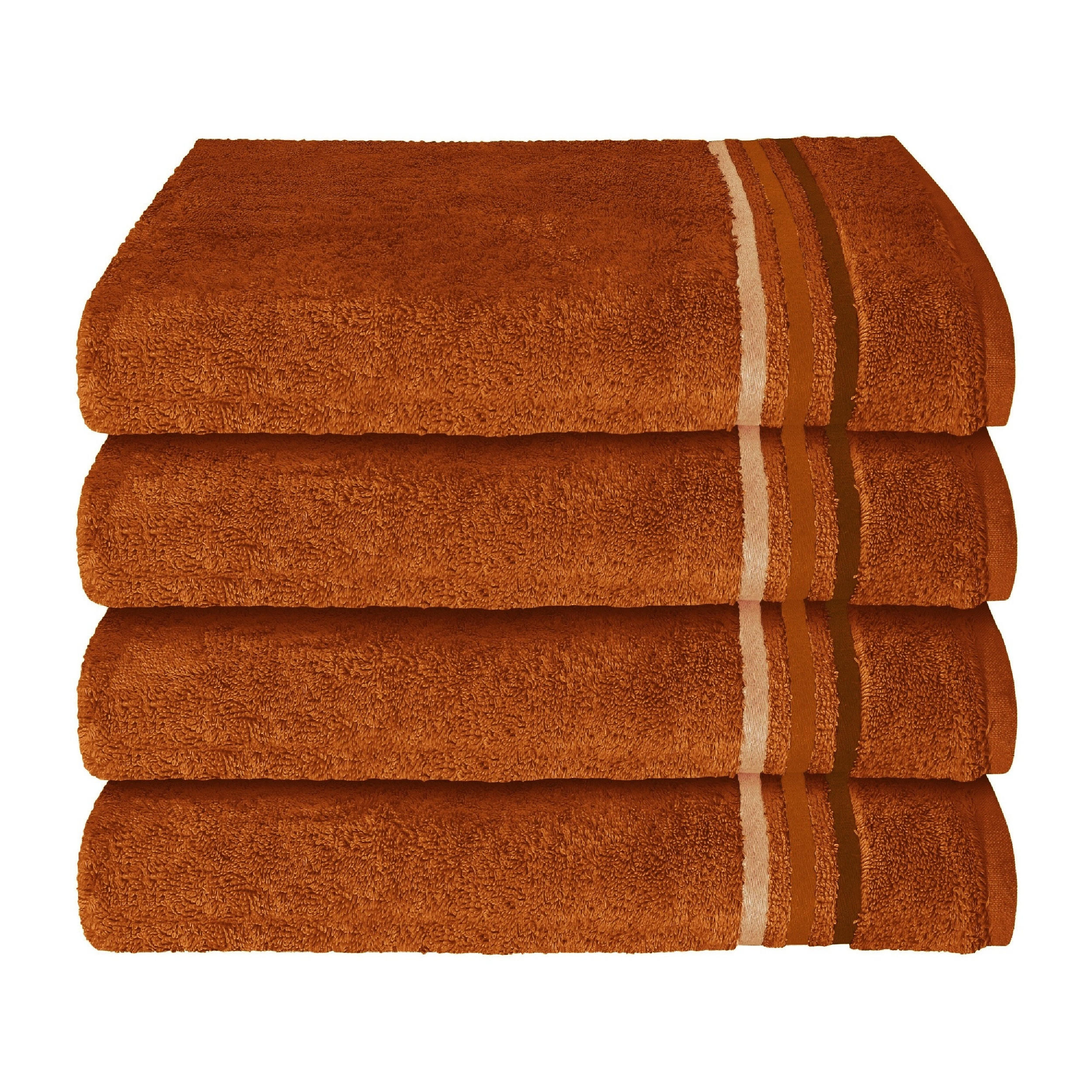 HANDTUCHSET Skyline Color - 4-teilig - 50 x 100 cm - Terrakotta - Terracotta, Textil (50/100cm) - SCHIESSER