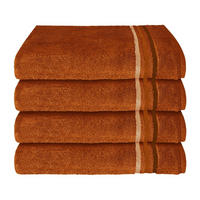 HANDTUCHSET Skyline Color - 4-teilig - 50 x 100 cm - Terrakotta - Terracotta, Textil (50/100cm) - SCHIESSER