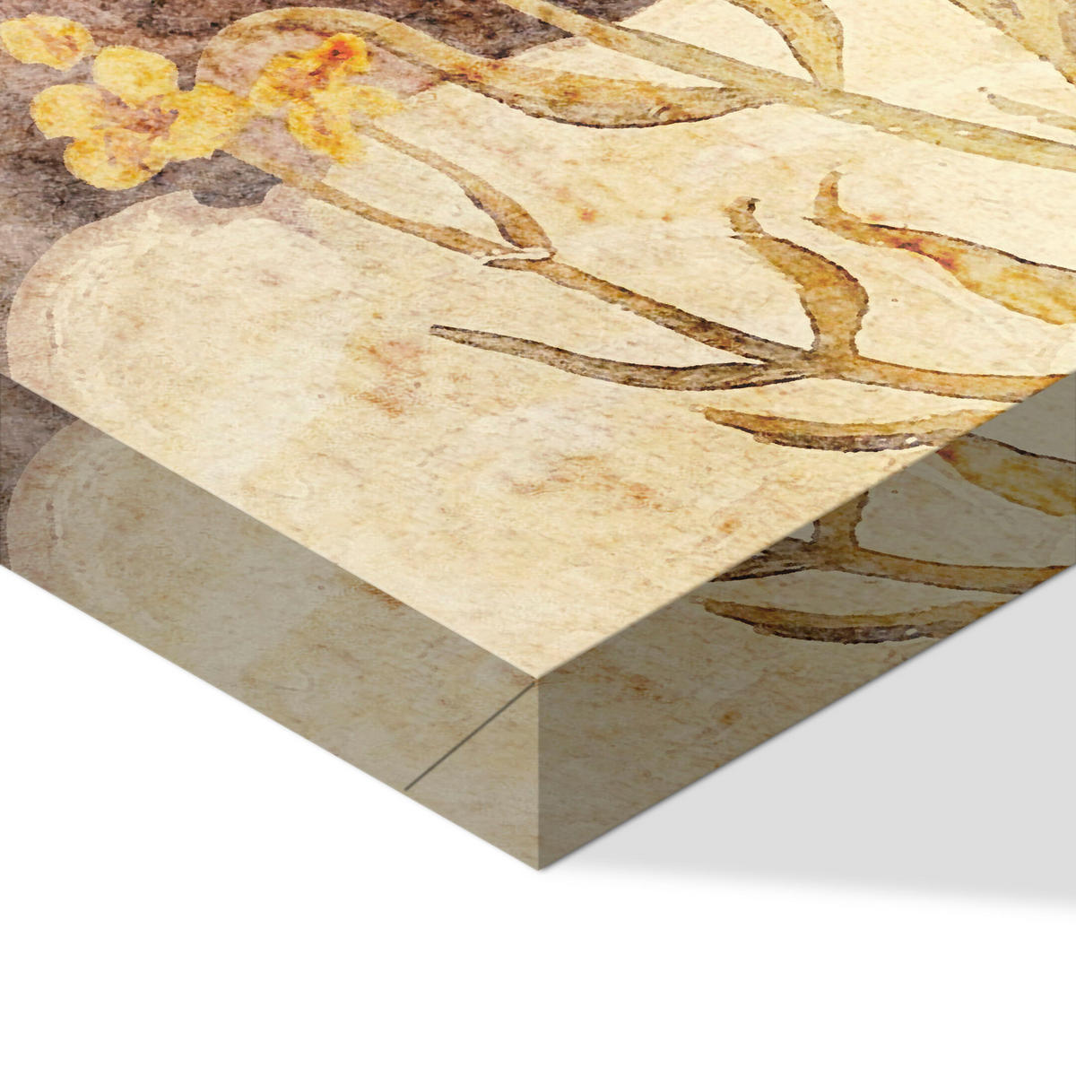 LEINWANDBILD Magnolie 5-tlg. 150x75 cm - Multicolor, Holz (150/75cm) - LUMASOUL