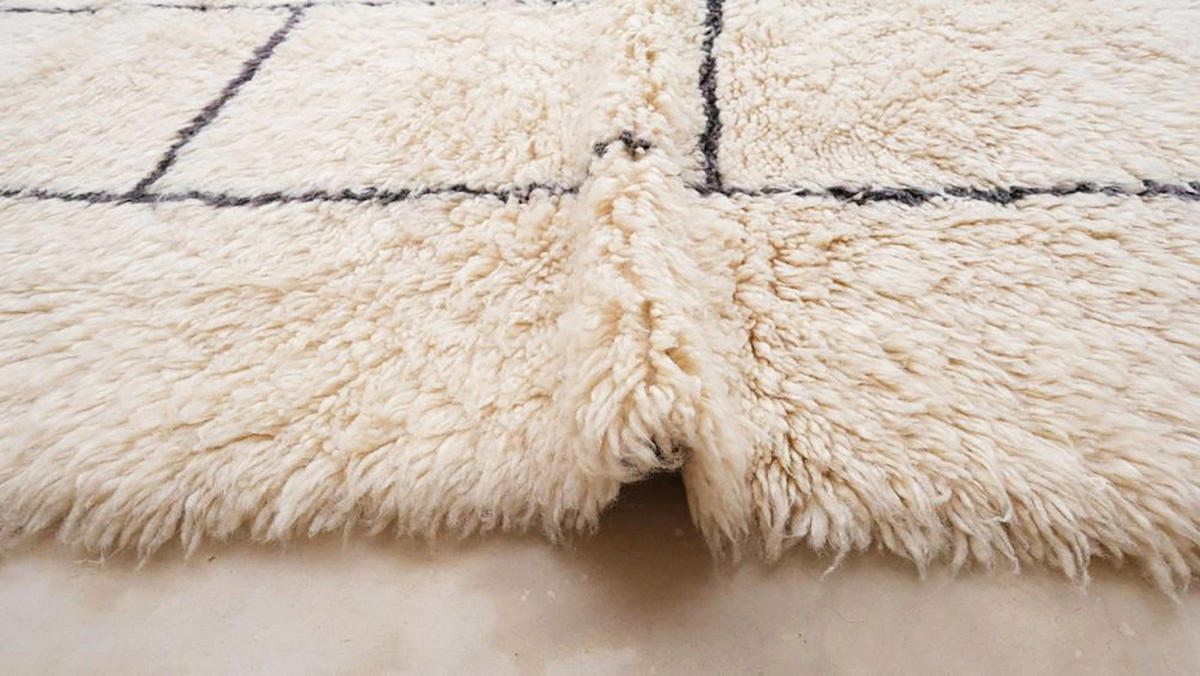 BERBERTEPPICH aus reiner Wolle 174x 254 cm - Beige, Naturmaterialien (174/254cm) - AFK Living