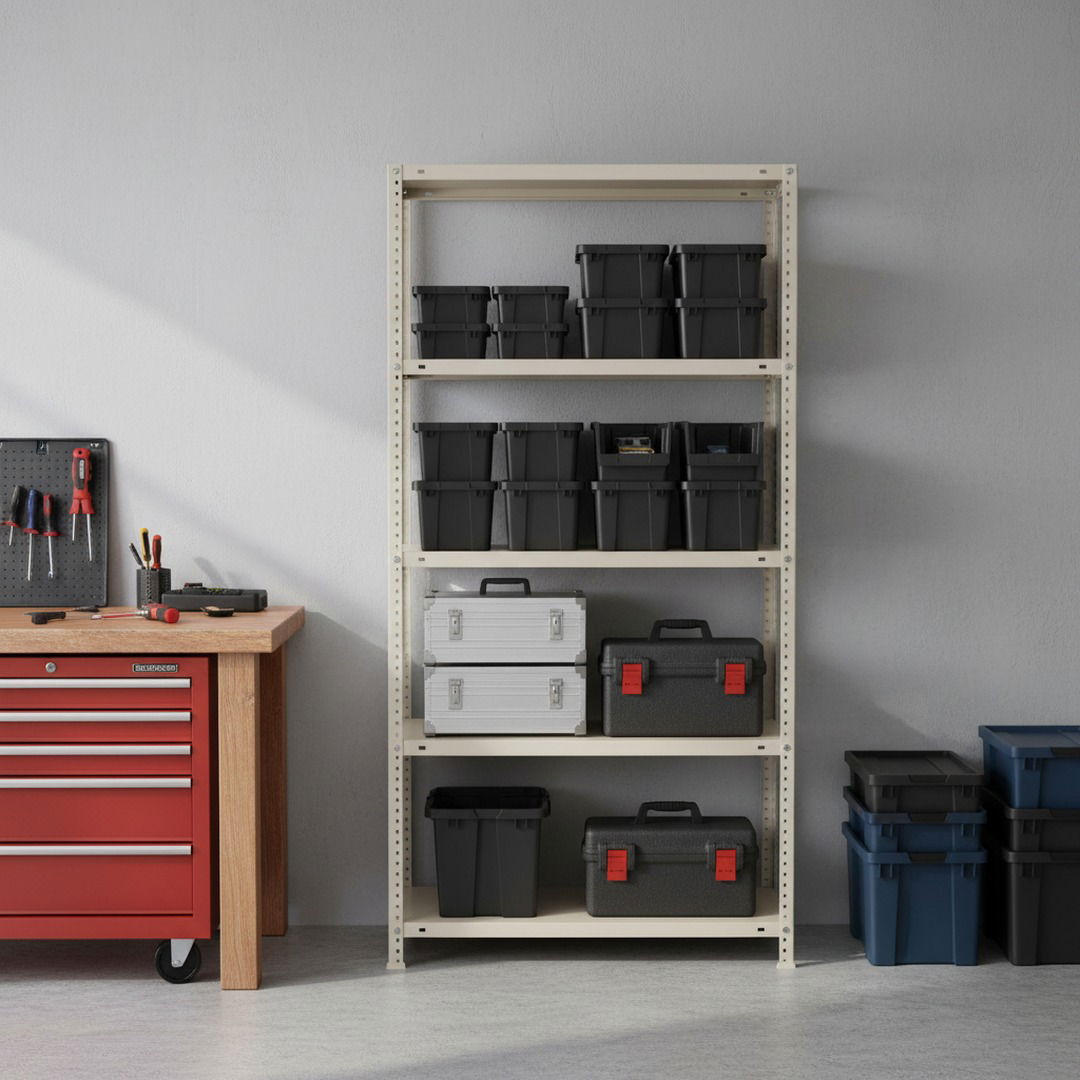 SCHRAUBREGAL PANDA TALL | HxBxT 200x80x30cm | 6 Fachböden | Fachlast 100kg | Weiß - Weiß, Metall (80/200/30cm) - PROREGAL