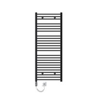 BADHEIZKÖRPER elektrisch Sahara 600x1500 mm Anthrazit gebogen mit Heizstab 900W - Anthrazit, Metall (3/150/60cm) - LuxeBath