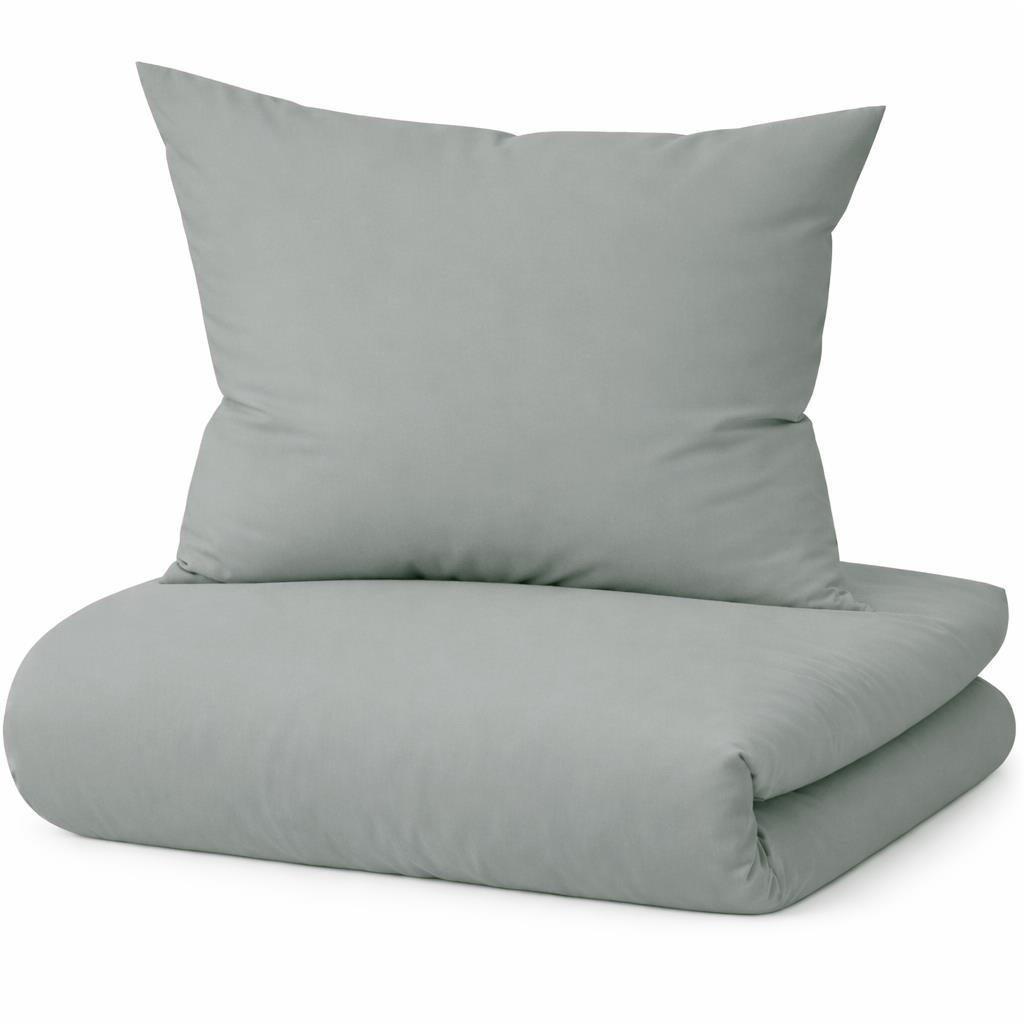 BETTWÄSCHE Mako Satin 155x220 cm aus 100% Baumwolle mit Reißverschluss, Uni Bettbezug 155 x 220 - Dunkelgrau - Dunkelgrau, Textil (155/220cm) - Carpe Sonno