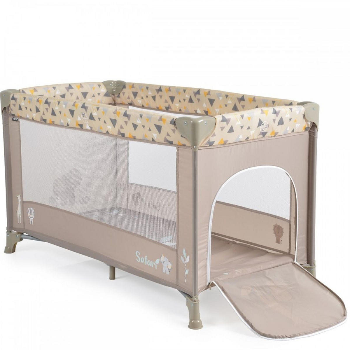 REISEBETT Safari beige Matratze Sichtfenster Seiteneingang Tragetasche - Beige, Kunststoff (60/120cm) - Moni