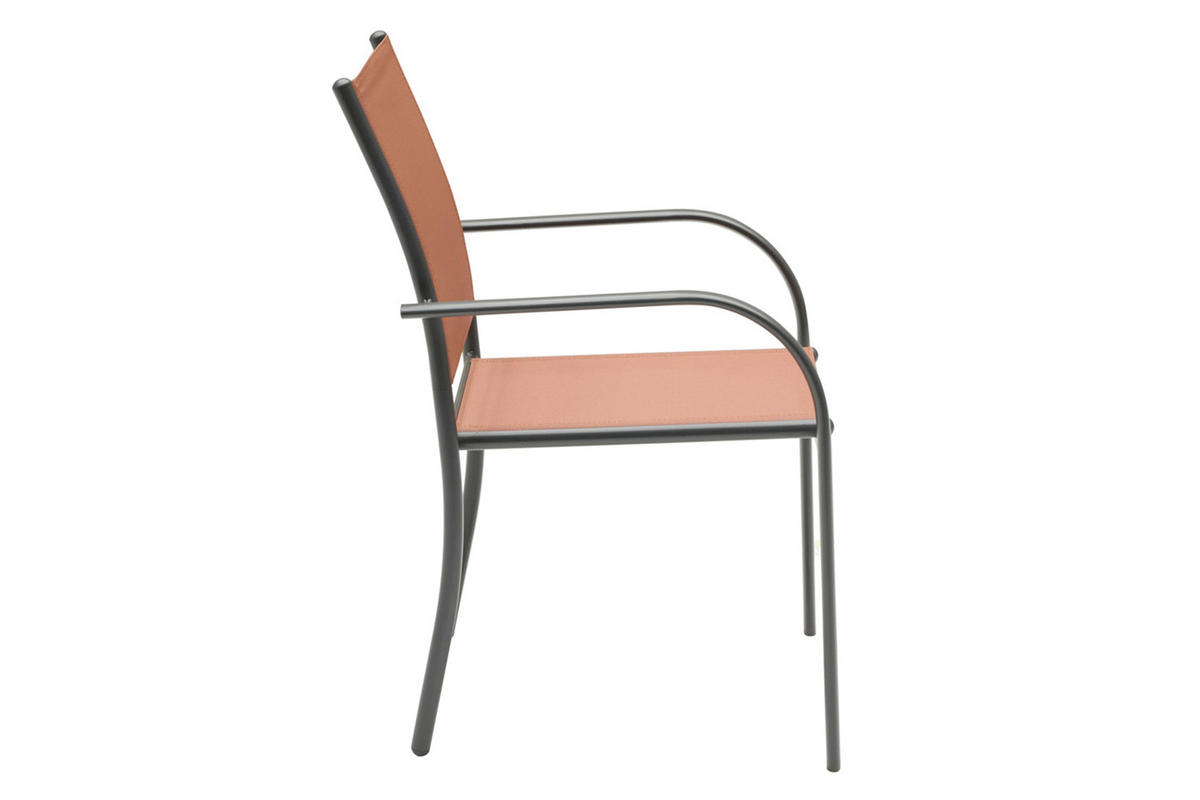 STAPELSTUHL Hartford 66x56x87 cm, Textilen, Rot - Rot, Textil/Metall (56/87/66cm) - dasmöbelwerk