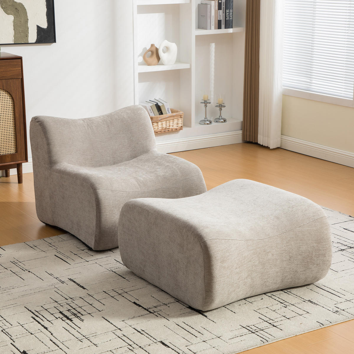SOFA Chenille Grau - Grau, Textil (83/72.5/181cm) - WISHDOR