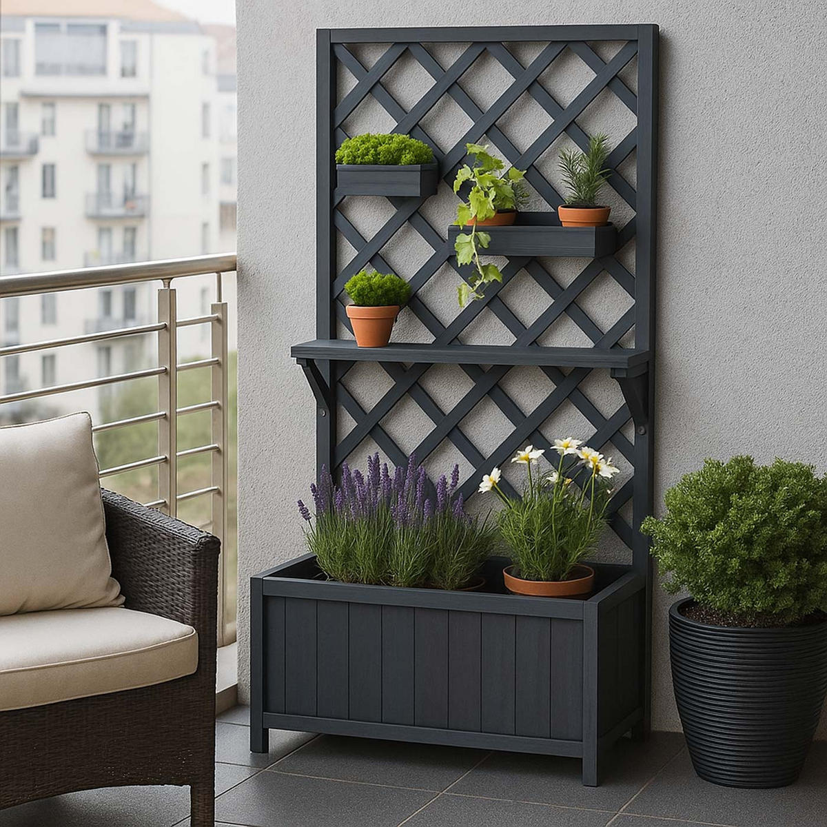 HOCHBEET Grau - Grau, Holz (70/135/30cm) - MCW