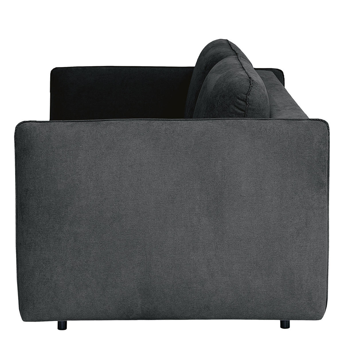 SCHLAFSOFA mit Matratze - Schwarz/Graphitfarben, Kunststoff/Textil (194/86/104cm) - home24